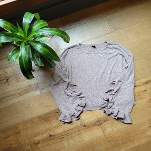 3 for $10 on $5 items! Adorable bell sleeved crop sweater! Super soft!